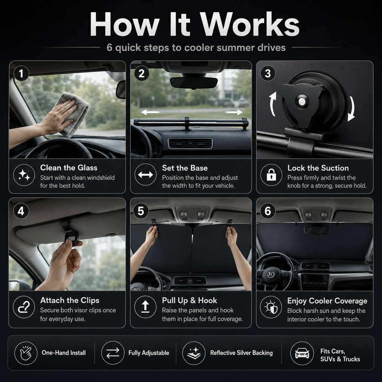 Ocene™ Retractable Car Sun Shade
